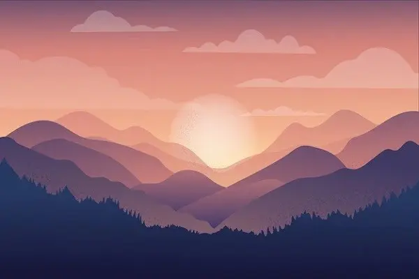 montagne et soleil solaire