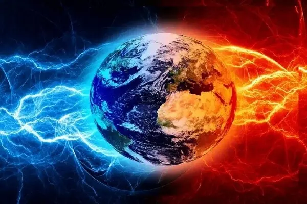 la terre montre l'énergie et se réveille